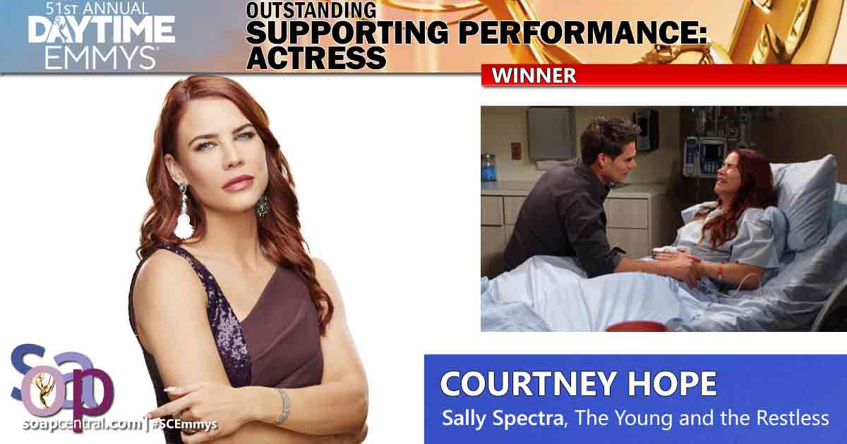 SUPPORTING ACTRESS: Courtney Hope says she 'did not get here alone'