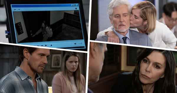 GH Week of September 18, 2023: Security footage revealed Charlotte had entered Anna's hotel suite. Cyrus took steps to neutralize Drew. Gregory told Tracy about his ALS diagnosis. Molly learned Andrea was pregnant.